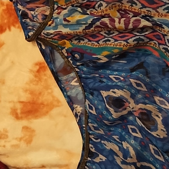 Zara Beaded Trim Flowing Sheer Top - Picture 5 of 10